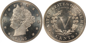 1885 Liberty Head Nickel. Proof-66 Cameo (PCGS).
A glorious example of this avidly sought Proof Liberty Head nickel issue. Satiny in texture with raz...