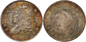 1829 Capped Bust Half Dime. LM-3. Rarity-2. MS-65+ (PCGS). CAC.
This elegant upper end Gem is beautifully toned in a blend of vivid, iridescent reddi...