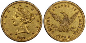 1839 Liberty Head Half Eagle. EF-40 (PCGS).
A lovely honey-orange example with undeniable originality to appreciably lustrous, frosty surfaces. Well ...