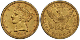 1869-S Liberty Head Half Eagle. EF-45 (PCGS). CAC.
Impressive quality for the heavily circulated 1869-S half eagle. Bathed in warm orange-honey color...