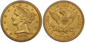 1872-CC Liberty Head Half Eagle. Winter 1-B. AU-55 (PCGS). CAC.
Offered is one of the finest 1872-CC half eagles available to advanced gold collector...