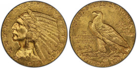 1912-S Indian Half Eagle. MS-62 (PCGS). CAC.
A boldly colored example displaying deep olive-honey and lighter orange-gold. This piece also delivers s...