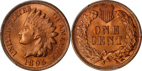 1895 Indian Cent. MS-66 RD (PCGS).
A well made issue with a generous number of high quality coins extant, the 1895 is a popular Indian cent for inclu...