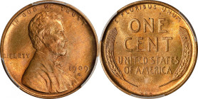 1909-S Lincoln Cent. V.D.B. MS-63 RB (PCGS).
This premium example exhibits minimal iridescent toning to surfaces that retain much of the original ora...