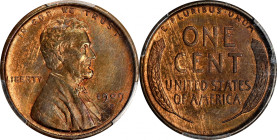 1909-S Lincoln Cent. V.D.B. MS-63 BN (PCGS).
Otherwise gently mottled steely olive-brown patina assumes a more streaky distribution with bright mint ...