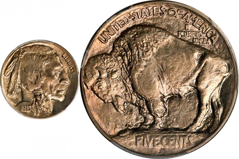 1913-S Buffalo Nickel. Type I. MS-66 (PCGS). CAC.
This delightful upper end Gem...