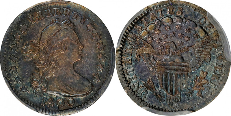 1800 Draped Bust Half Dime. LM-1. Rarity-3. EF-45 (PCGS). CAC.
This richly and ...