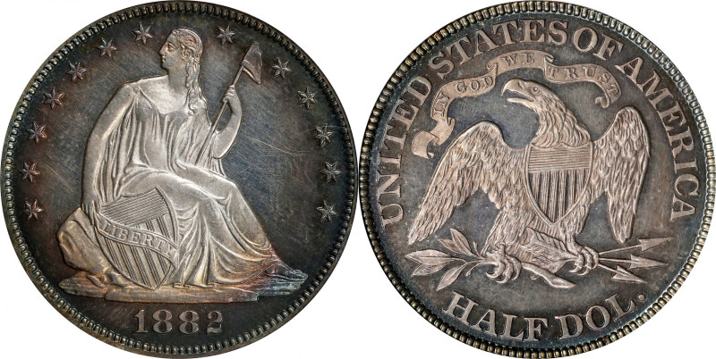 1882 Liberty Seated Half Dollar. WB-102. Misplaced Date. Proof-62 Cameo (PCGS). ...