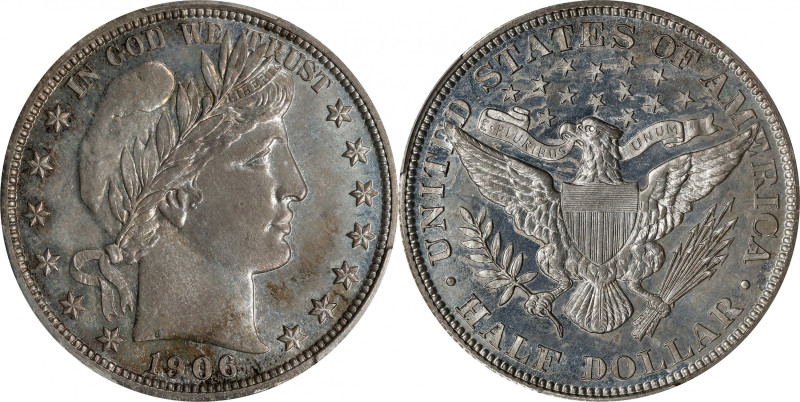 1906 Barber Half Dollar. Proof-65 (PCGS).
Originality takes the form of light a...