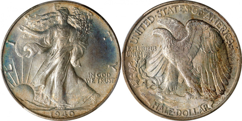 1940 Walking Liberty Half Dollar. MS-67+ (PCGS). CAC.
With soft, attractive ton...