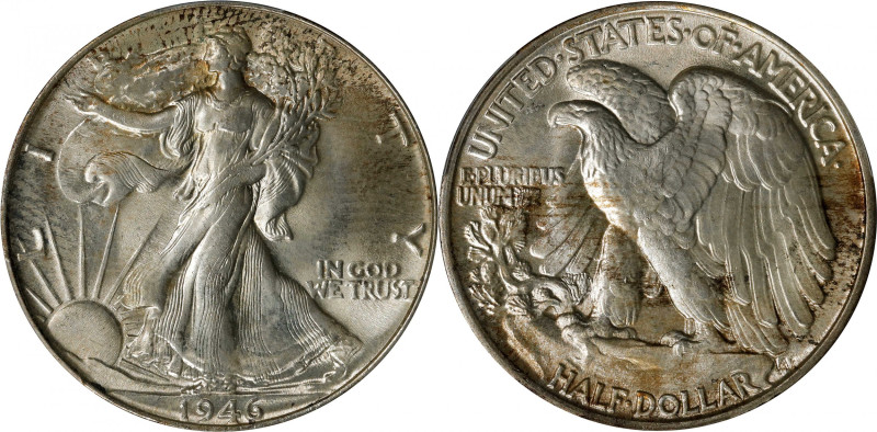 1946 Walking Liberty Half Dollar. FS-801. Doubled Die Reverse. MS-66+ (PCGS).
D...