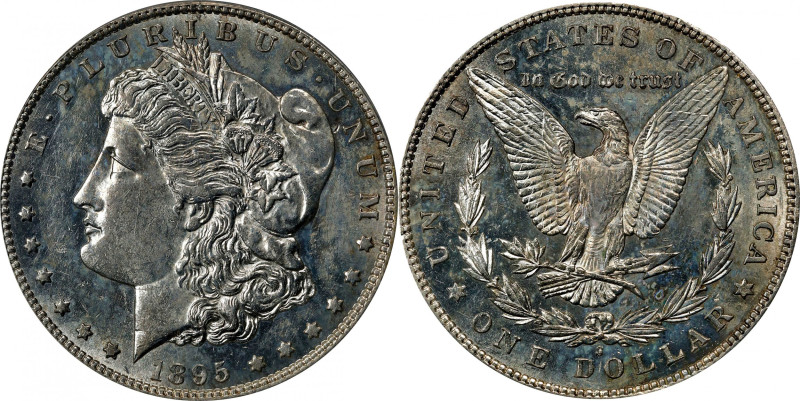 1895-S Morgan Silver Dollar. AU-58 (PCGS). OGH.
A pleasing low mintage example ...