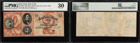 New York, New York. Merchants Bank in the City of New York. 1860s $2. PMG Very Fine 30.
G132a. Red tinted Lymen's Protection type and dated Nov 1, 18...