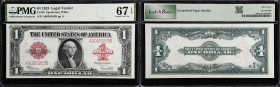 Fr. 40. 1923 $1 Legal Tender Note. PMG Superb Gem Uncirculated 67 EPQ.
Any large size Federally issued currency that has achieved a grade of Superb G...
