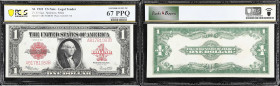 Fr. 40. 1923 $1 Legal Tender Note. PCGS Banknote Superb Gem Uncirculated 67 PPQ.
A sensational Superb Gem offering of this popular large size Legal T...
