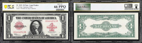 Fr. 40. 1923 $1 Legal Tender Note. PCGS Banknote Gem Uncirculated 66 PPQ.
An iconic design type, and highly collectible at this grade level. PCGS Ban...