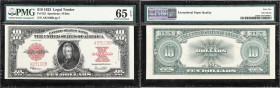 Fr. 123. 1923 $10 Legal Tender Note. PMG Gem Uncirculated 65 EPQ.
A wonderful example of this popular design, commonly referred to as the Poker Chip ...