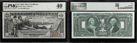 Fr. 225. 1896 $1 Silver Certificate. PMG Extremely Fine 40.
Viewed from inside the holder, this note appears quite close to new, with only the fainte...