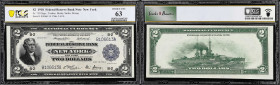 Fr. 750. 1918 $2 Federal Reserve Bank Note. New York. PCGS Banknote Choice Uncirculated 63.
A bit of a close margin at top almost certainly accounts ...