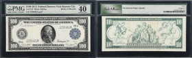 Fr. 1123. 1914 $100 Federal Reserve Note. Kansas City. PMG Extremely Fine 40 EPQ.
A high denomination large size FRN, which hails from the Kansas Cit...