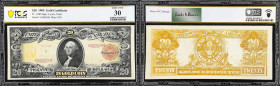 Fr. 1180. 1905 $20 Gold Certificate. PCGS Banknote Very Fine 30.
A popular Technicolor Gold Certificate, found here in a Very Fine grade. Yellow tint...