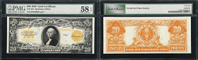 Fr. 1187. 1922 $20 Gold Certificate. PMG Choice About Uncirculated 58 EPQ.
A sought after design type, especially in this grade level. Excellent appe...