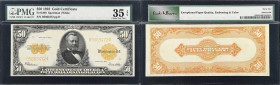 Fr. 1200. 1922 $50 Gold Certificate. PMG Choice Very Fine 35 EPQ.
Large serial number variety. A stunning mid-grade example of this popular denominat...