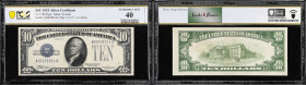Fr. 1700. 1933 $10 Silver Certificate. PCGS Banknote Extremely Fine 40 Details. Minor Design Redrawn.
One of the most coveted of small size notes and...
