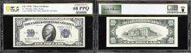 Fr. 1704. 1934C $10 Silver Certificate. PCGS Banknote Superb Gem Uncirculated 68 PPQ.
This lofty $10 Silver Certificate is Top Pop at PCGS Banknote. ...