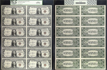 Uncut Sheet of (12). Fr. 2300. 1935A $1 Hawaii Emergency Note. PCGS Currency Gem New 65 PPQ.
A lovely survivor as just 12,000 notes were issued for t...