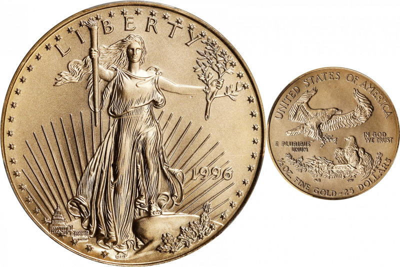 1996 Half-Ounce Gold Eagle. MS-70 (PCGS).
A lower mintage entry in this modern ...