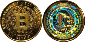 Pattern 2013 Lealana 0.1 Bitcoin. Loaded. Firstbits 1GNrX8Wi. Serial No. 155. Rainbow Finish. Red Address, Serialized. Brass. MS-67 (PCGS).
Loaded wi...