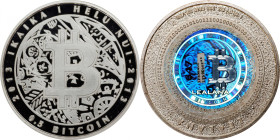 2013 Lealana 0.5 Bitcoin. Loaded. Firstbits 1Fh9Euor. Serial No. 647. Laser Rim Hologram. Black Address, Serialized. Silver. MS-68 (ANACS).
Loaded wi...