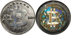 2021 Lealana "Bitcoin Cent" 0.01 Bitcoin. Loaded. Firstbits 1S5FAdqp. Serial No. 17. Rainbow Design A. Nickel Brass. MS-66 (ICG).
Loaded with 0.01 BT...