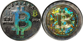 2021 Lealana "Bitcoin Cent" 0.01 Bitcoin. Loaded. Firstbits 17NRXvH6. Serial No. 17. Rainbow Design D. Nickel Brass. MS-66 (ICG).
Loaded with 0.01 BT...
