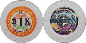 2016 BTCC 1K Bits "Poker Chip" 0.001 Bitcoin. Loaded. Firstbits 12Cr4cuZmf. Serial No. F01035. Series C. Genuine (ICG).
Loaded with 0.001 BTC. A desi...