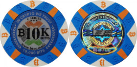 2016 BTCC 10K Bits "Poker Chip" 0.01 Bitcoin. Loaded. Firstbits 1gPKsKsLyn. Serial No. D00356. Series C. Clay Composite. MS-69 (PCGS).
Loaded with 0....
