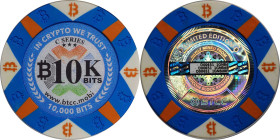2016 BTCC 10K Bits "Poker Chip" 0.01 Bitcoin. Loaded. Firstbits 1GNBd8F. Serial No. D00651. Series C. MS-69 (ANACS).
Loaded with 0.01 BTC. A desirabl...