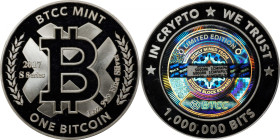 2017 BTCC 1 Bitcoin. Loaded. Firstbits 1CMFAPtc9a. Serial No. S00086. Series S. Silver. Proof-66 Deep Cameo (PCGS).
Loaded with 1 BTC. This is a rare...