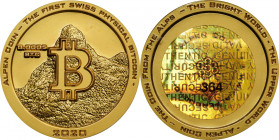 2020 Alpen Coin 0.0005 Bitcoin. Loaded. Serial No. 364. Matt Finish. Gilt Alloy. MS-69 (ICG).
Loaded with 0.0005 BTC. A formidable condition rarity w...