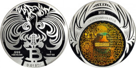 2018 Crypto Imperator "Phoenix" 0.01 Bitcoin. Loaded. Firstbits 136tRTa3. Serial No. 34. Silver. Proof-68 Deep Cameo (ICG).
Loaded with 0.01 BTC. A c...