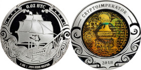 2018 Crypto Imperator "Yarr Ship" 0.02 Bitcoin. Loaded. Firstbits 1PjbzNPv. Serial No. 38. Silver. Proof-68 Deep Cameo (ICG).
Loaded with 0.02 BTC. T...