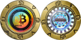 2021 1HoDLCLUB "Poker Chip" 0.0005 Bitcoin. Loaded. Firstbits 1xBTCasngM. Serial No. BGC108. Gold Plated Brass. MS-67 PL (ICG).
Loaded with 0.0005 BT...