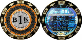 2019 MoonBits 1K Bits 0.001 Bitcoin. Loaded. Firstbits 1CXNdZCW. Serial No. T3118. Brass-Finish Metal Alloy. MS-66 (PCGS).
Loaded with 0.001 BTC. Vir...