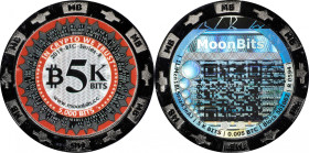 2019 MoonBits 5K Bits 0.005 Bitcoin. Loaded. Firstbits 1LiMzn18. Serial No. R0594. Titan Finish. Metal Alloy. MS-68 (ICG).
Loaded with 0.005 BTC. Whi...