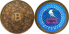 2014 Ravenbit NODE "Custom" 0.047 Bitcoin. Loaded. Firstbits 1GJWaTcg. Violet Label. Bronze. MS-67 (ICG).
Loaded with 0.047 BTC. A very rare specimen...
