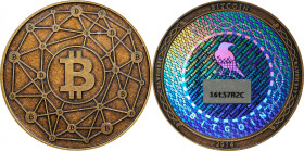 2014 Ravenbit NODE "Custom" 0.047 Bitcoin. Loaded. Firstbits 16t57B2C. Gray Label. Bronze. MS-67 (ICG).
Loaded with 0.047 BTC. These were all sold un...
