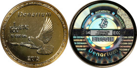 Unfunded 2015 Denarium 0.01 Bitcoin. Firstbits 1Joaoa3R. Serial No. E02264. Brass. MS-67 (ANACS).
Unfunded and non-loaded. An exceptional Superb Gem ...