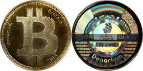 Unfunded 2015 Denarium "Custom Series" Bitcoin. Firstbits 19o89Hs1. Serial No. E03845. Brass. MS-68 (ANACS).
Unfunded and non-loaded. An absolute con...