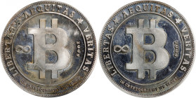 2009 Cryptography Bitcoin-Themed Medal. Silver Plated Alloy. MS-61 PL (ICG).
Unfunded and non-loaded. An intriguing and seemingly elusive piece featu...